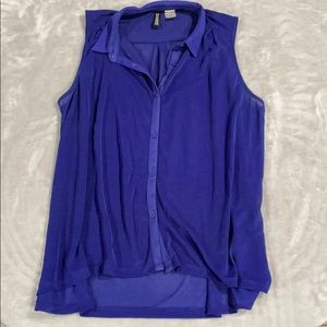 🌟 H&M Royal Blue Button Down Tank